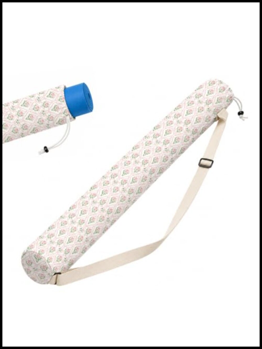 Mahjong Mat Carrying Bag Canvas Storage with Adjustable Strap 33x4in